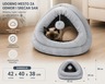 PET COMFORT Krevet za mačke sa visećom lopticom Sivi 42 × 40 × 38 cm