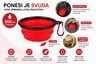 PET TREATMENT Sklopiva činija za pse Crvena 350 ml