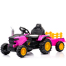 Dečiji traktor sa prikolicom i daljinskim roze 13616