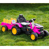 Dečiji traktor sa prikolicom i daljinskim roze 13616