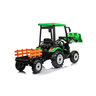 Traktor sa prikolicom i utovarivačem zeleni premium oprema 24v7a 12958