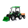 Traktor sa prikolicom i utovarivačem zeleni premium oprema 24v7a 12958