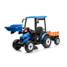Traktor sa prikolicom i utovarivačem plavi  premium oprema 24v7a 12949