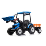 Traktor sa prikolicom i utovarivačem plavi  premium oprema 24v7a 12949