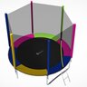 Trambolina trampolina premium stil multicolor 305cm sa merdevinama i  unutrašnjom sigurnosnom mrežom 13163