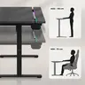 Huzaro Hero 8.7 Crni RGB Električni podesivi sto 140x70cm