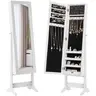 Samostojeći ormar saogledalom za nakit 144cm Beli