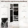 Samostojeći ormar saogledalom za nakit 144cm Beli