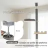 Maca Toranj grebalica i penjalica za mačke do plafona 271cm Siva