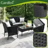 Gardlov Baštenski Set Klupa Sto i Fotelje Crni Ratan