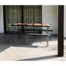 Gardlov Sklopivi Plastični Sto sa Klupama Crni 180cm