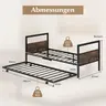 Metalni krevet samac sa pomoćnim krevetom 200x90cm