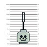 LEGO Minifigure etiketa za torbe i prtljag: Kosturko koji svetli u mraku 53648
