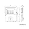 Led reflektor sa pir senzorom 50w 6500k 4300lm Lrf048sw-050