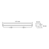 Dvostrana vodootporna armatura za 1x120cm t8led Alc1x120