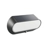 Ovalna solarna zidna lampa sa senzorom pokreta, 5w, 500lm, 4000k, crna 145-20826