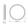 Osram led plafonjera 38cm 24w 4000k ip20 crna 4099854663628e