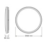 Osram led plafonjera 56cm 72w 4000k ip20 crna 4099854664281e