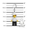 LEGO Minifigure privezak za ključeve sa svetlom: Šefica kuhinje LGL-KE218H