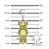 LEGO Minifigure privezak za ključeve sa svetlom: Tip u kostimu triceratopsa LGL-KE238H