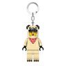 LEGO Minifigure privezak za ključeve sa svetlom: Tip u kostimu mopsa LGL-KE213H