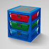 LEGO polica sa 3 fioke i podlogom za gradnju - plava 40950002