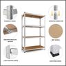 ePRO metalna montažna polica standard 150x70x30, metal-drvo, 700kg (4x175kg)