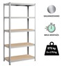 ePRO metalna montažna polica standard 180x120x45, metal-drvo, 875kg (5x175kg)