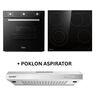 Midea Ugradna rerna MBON5M90M5-BK + Midea Ugradna ploča MVC 662 + Poklon Comfee aspirator KWH-SLIF17SS-60