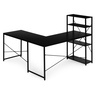 ModernHome Ugaoni radni sto sa policama – Black LOFT TH-CD-1