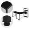 ModernHome Ugaoni radni sto sa policama – Black LOFT TH-CD-1