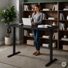 ModernHome Električni radni sto 140 × 60 cm sa podesivom visinom 72–118 cm, crni – JSD-C5-1-1