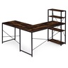 ModernHome Ugaoni radni sto sa policama – Walnut LOFT TH-CD-7-16