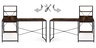 ModernHome Ugaoni radni sto sa policama – Walnut LOFT TH-CD-7-16
