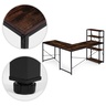 ModernHome Ugaoni radni sto sa policama – Walnut LOFT TH-CD-7-16