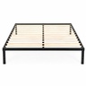 ModernHome Krevet sa metalnim ramom 190 × 200 cm sa podnicom, crni – GIC-BF02