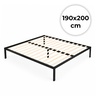 ModernHome Krevet sa metalnim ramom 190 × 200 cm sa podnicom, crni – GIC-BF02