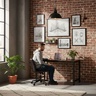 ModernHome Radni sto za računar 120 × 60 cm, starinski orah – TH-RD-7-16
