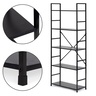 ModernHome LOFT regal sa 5 polica – Black CWJ6024144LGB