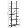 ModernHome LOFT regal sa 5 polica – Black CWJ6024144LGB
