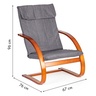 ModernHome Stolica za ljuljanje walnut/charocoal TXWQM-31 W/C