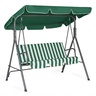 MULTIGARDEN Baštenska ljuljaška za 3 osobe sa tendom – Green/White YIT-4006-9-5