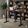 ModernHome Električni radni sto 140 × 60 cm sa podesivom visinom 72–118 cm, rustični hrast – JSD-C5-1-16