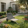 MULTIGARDEN Sklopiva ležaljka za plažu sa točkovima i tendom – Grey SMI-LG052-4