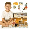 ECO TOYS Dvospratna prodavnica za kućne ljubimce u koferu, sa drvenim nameštajem i 23 dodatka – EF4172