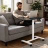 ModernHome Mobilni podesivi sto za laptop 70 × 48 cm, visina 71,5–112 cm, crna radna ploča – JNI-PN01-5-1
