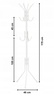 ModernHome Samostojeći čiviluk sa 11 kukica – White GH-6007 WHITE