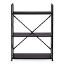 ModernHome LOFT polica sa 3 police i metalnim okvirom – Black CWJ602480LGB