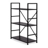 ModernHome LOFT polica sa 3 police i metalnim okvirom – Black CWJ602480LGB