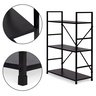 ModernHome LOFT polica sa 3 police i metalnim okvirom – Black CWJ602480LGB